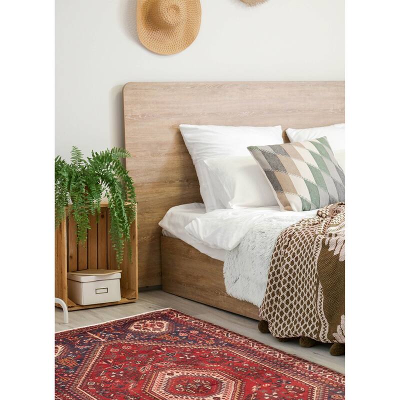 ECARPETGALLERY Hand-knotted Melis Vintage Red Wool Rug - 4'2 x 6'0