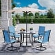preview thumbnail 92 of 174, Patio Dining Set, Outdoor Dining Table and Chairs Set with Textilene Chairs, Adjustable Umbrella Hole for Garden, Backyard