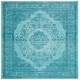 preview thumbnail 48 of 59, SAFAVIEH Classic Vintage Boho Laurette Distressed Oriental Cotton Rug 6' Square - Aqua - Square