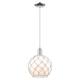 Option Polished Chrome / White Glass with White Rope