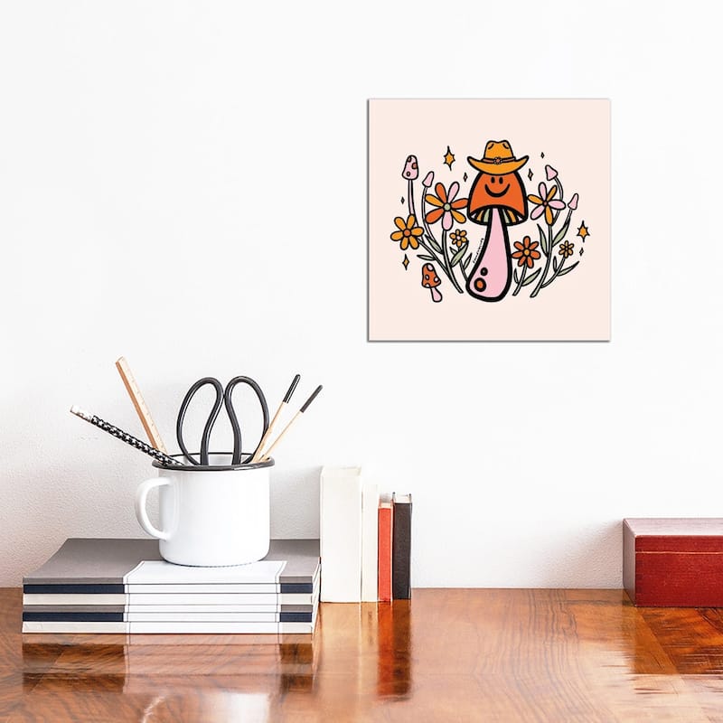 iCanvas "Mushroom Cowboy" by Doodle By Meg Canvas Print - 12x12x0.75