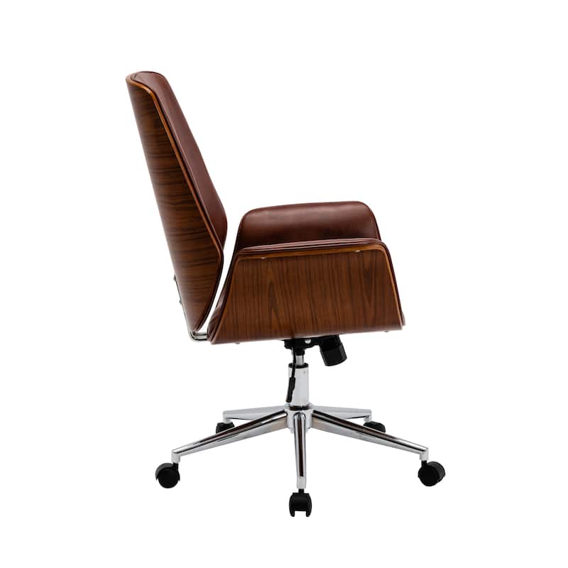 Porthos Home Nole Office Chair, PU Leather, Height Adjustable Seat