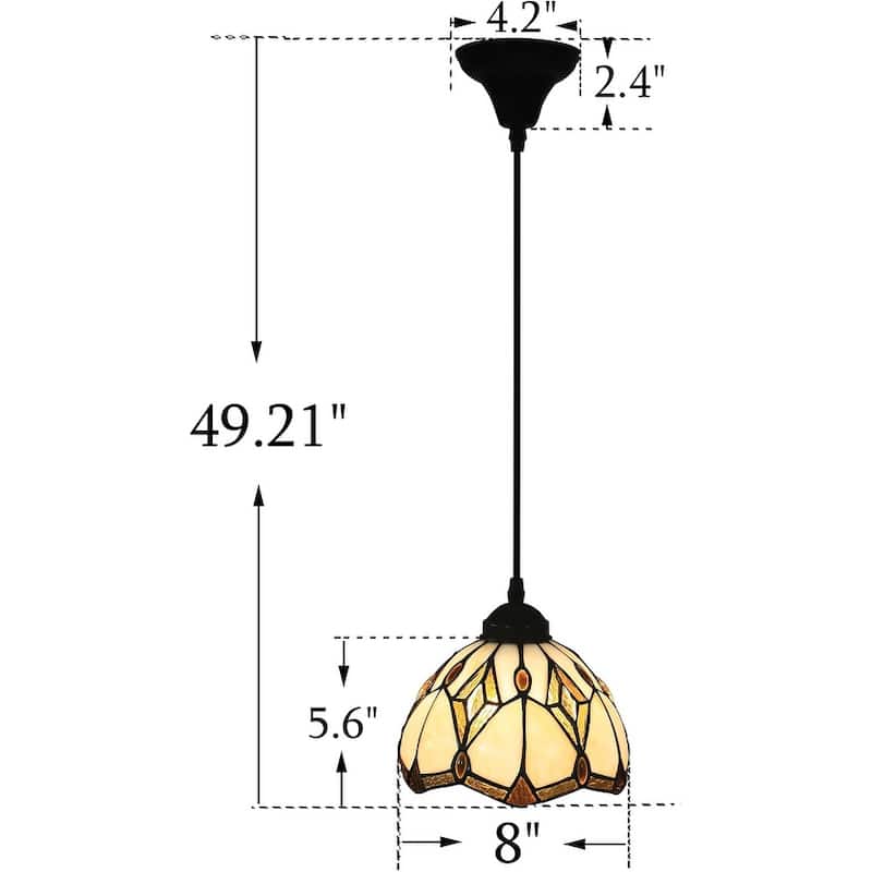 Tiffany pendant light black hanging lamp glass ceiling light