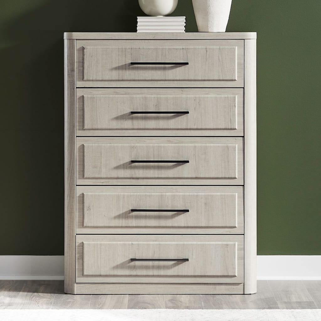 Liberty Furniture Modern Play 5 Drawer Bedroom Chest - Natural White Wood Finish