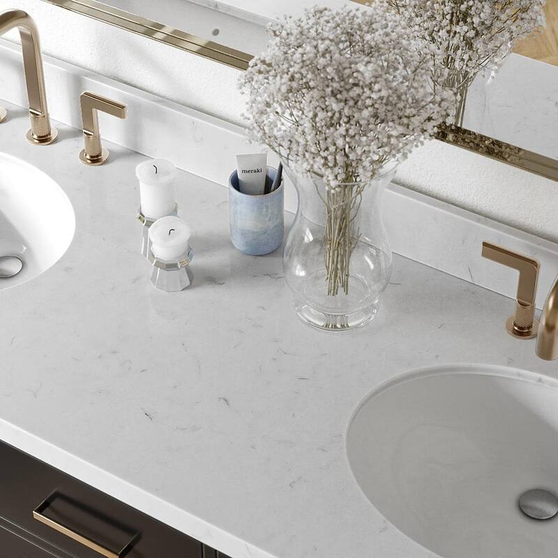 Ariel T060DCQOVO Hepburn 60" Free Standing Double Oval Basin Vanity