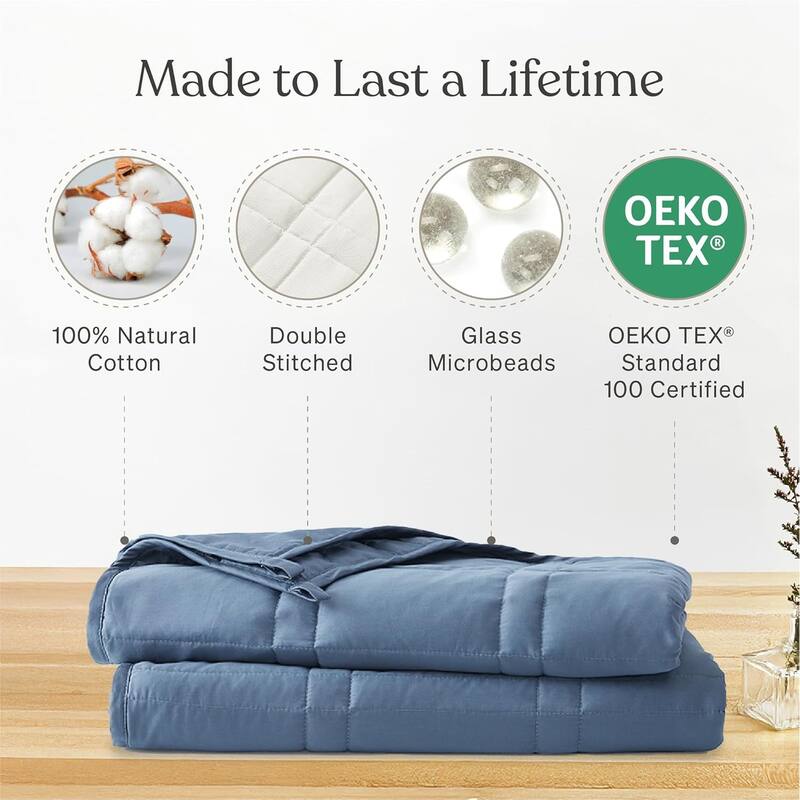 Cool Cotton Weighted Blanket - 25lbs King