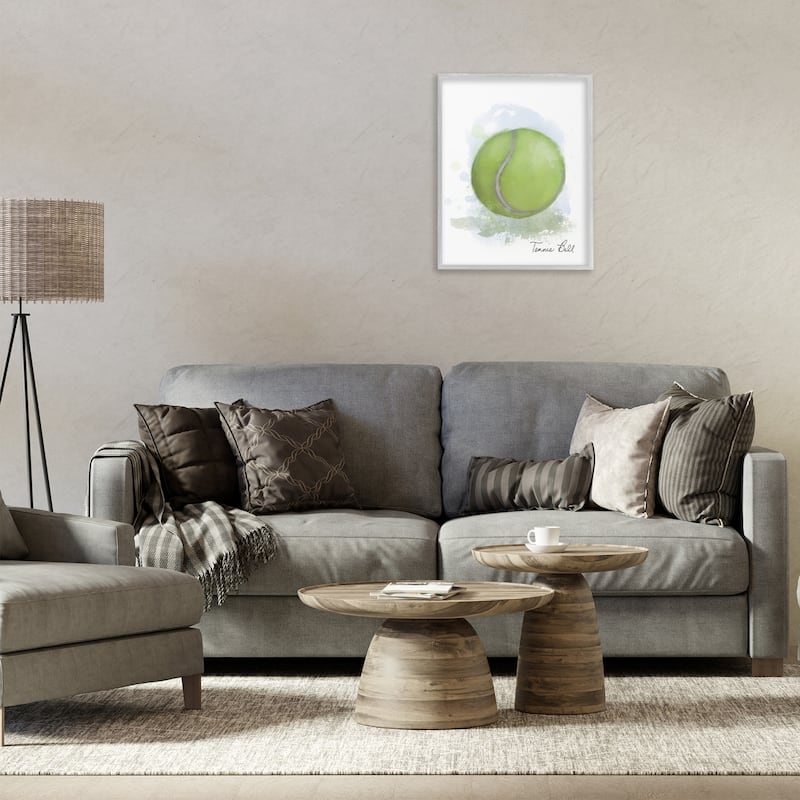 Stupell Soft Pastel Tennis Ball Framed Giclee Art Design By Matthew Piotrowicz