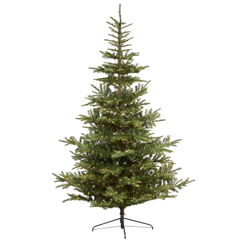 9ft. Layered Spruce Artificial Christmas Tree with 750 Clear LED Lights and 2055 Branches - Majestic Holiday X-Mas Display