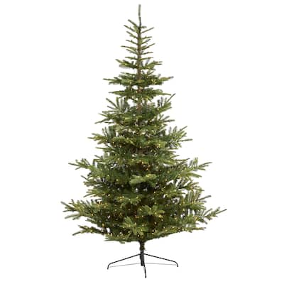 9ft. Layered Spruce Artificial Christmas Tree with 750 Clear LED Lights and 2055 Branches - Majestic Holiday X-Mas Display