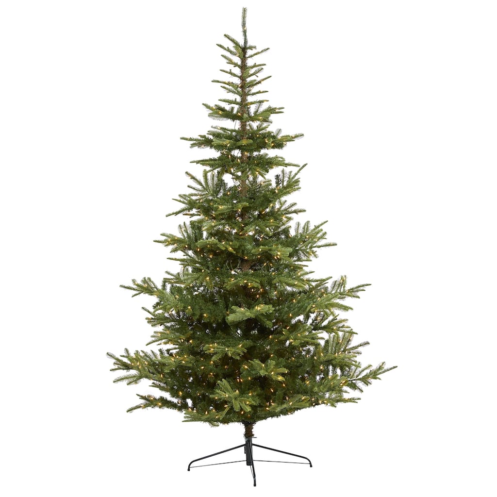 9ft. Layered Spruce Artificial Christmas Tree with 750 Clear LED Lights and 2055 Branches - Majestic Holiday X-Mas Display