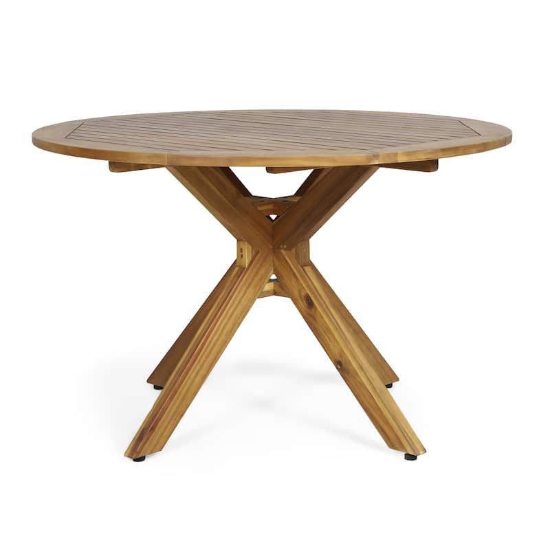 Cedros Wicker/ Acacia Wood Outdoor 5-piece Dining Set by Christopher Knight Home