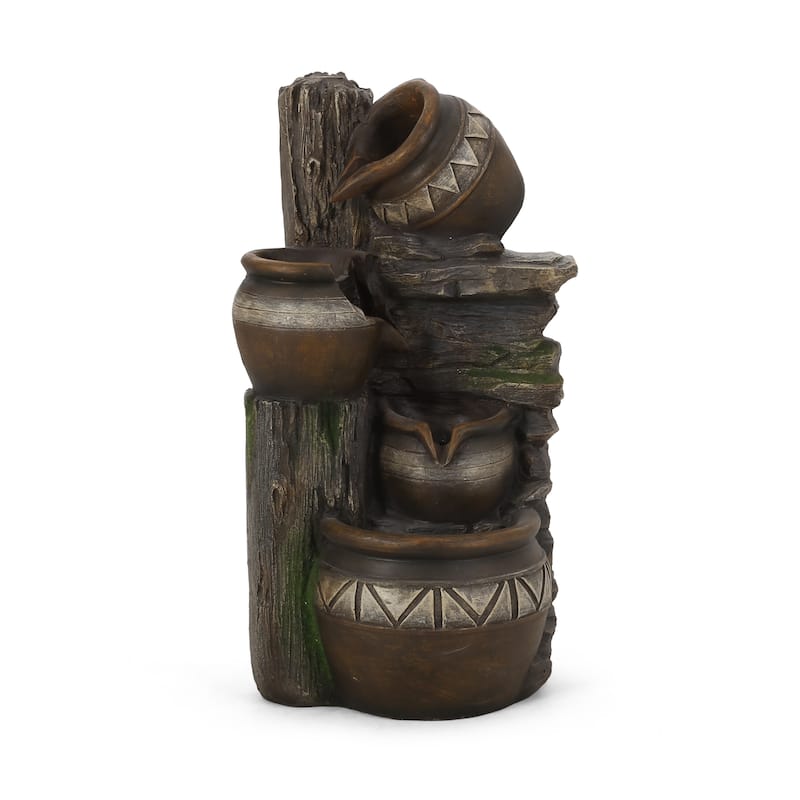 Bartow Outdoor Tier Jar Fountain Outdoor 4 by Christopher Knight Home