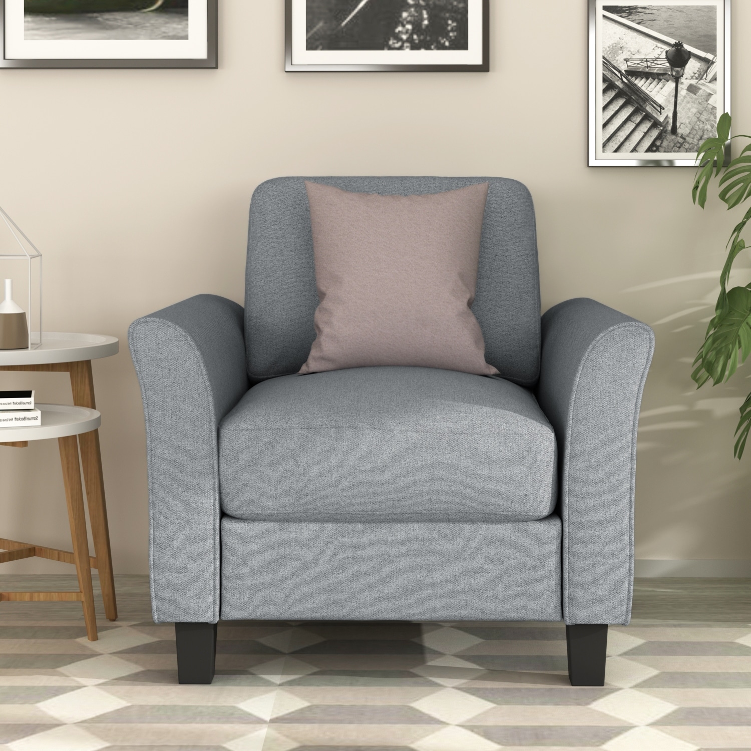 Chair with one on sale armrest