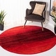 preview thumbnail 131 of 171, SAFAVIEH Adirondack Wilmy Ombre Distressed Rug 4' Round - Red/Black