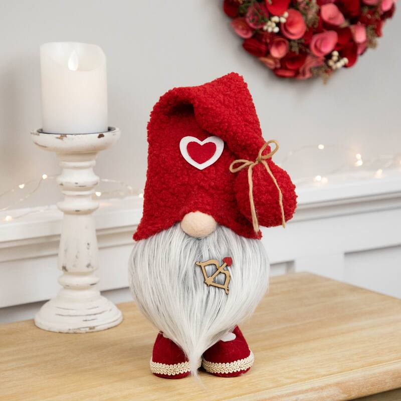 19.5 Valentine's Day Gnome Figurine with Heart Hat - 19.5"