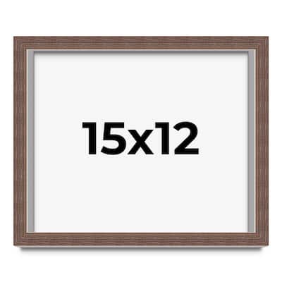 15x12 Shadow Box Frame Brown | 1.125 inches Deep Real Wood Rustic