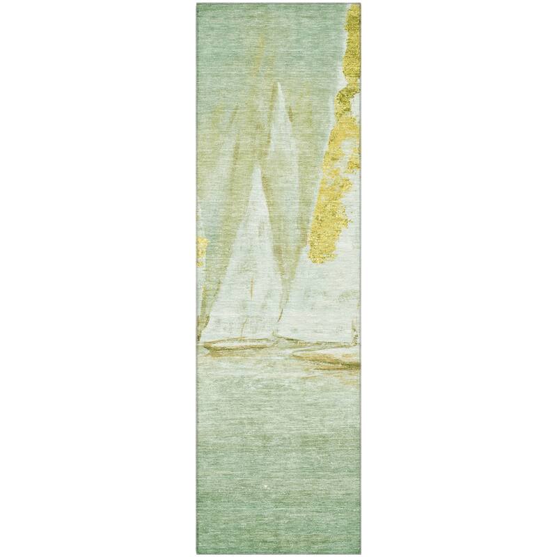 Premium Washable Super Soft Modern Sailboat Mayfield Rug