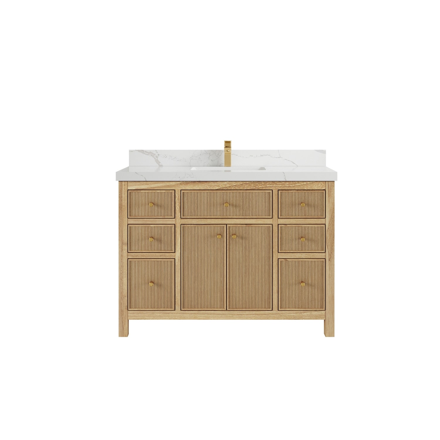 Willow Collections 48 in. W x 22 in. D Sonoma Teak Single Sink Bathroom Vanity with Countertop