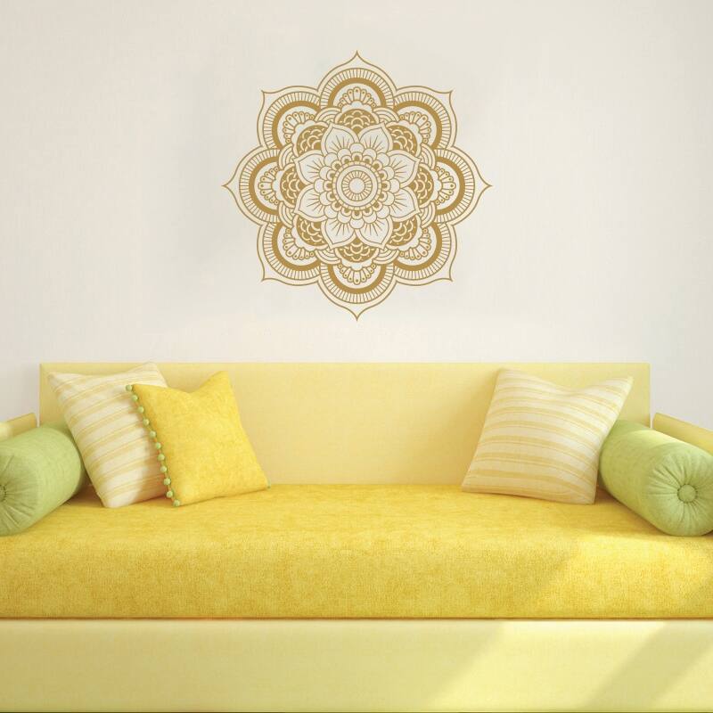 Mandala Wall Decal Yoga Studio Vinyl Sticker Decals Bed Bath & Beyond