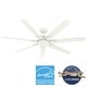 preview thumbnail 2 of 26, Hunter 72" Downtown Windmill Outdoor Ceiling Fan & Wall Control - Damp Rated - Industrial, Modern - ENERGY STAR!