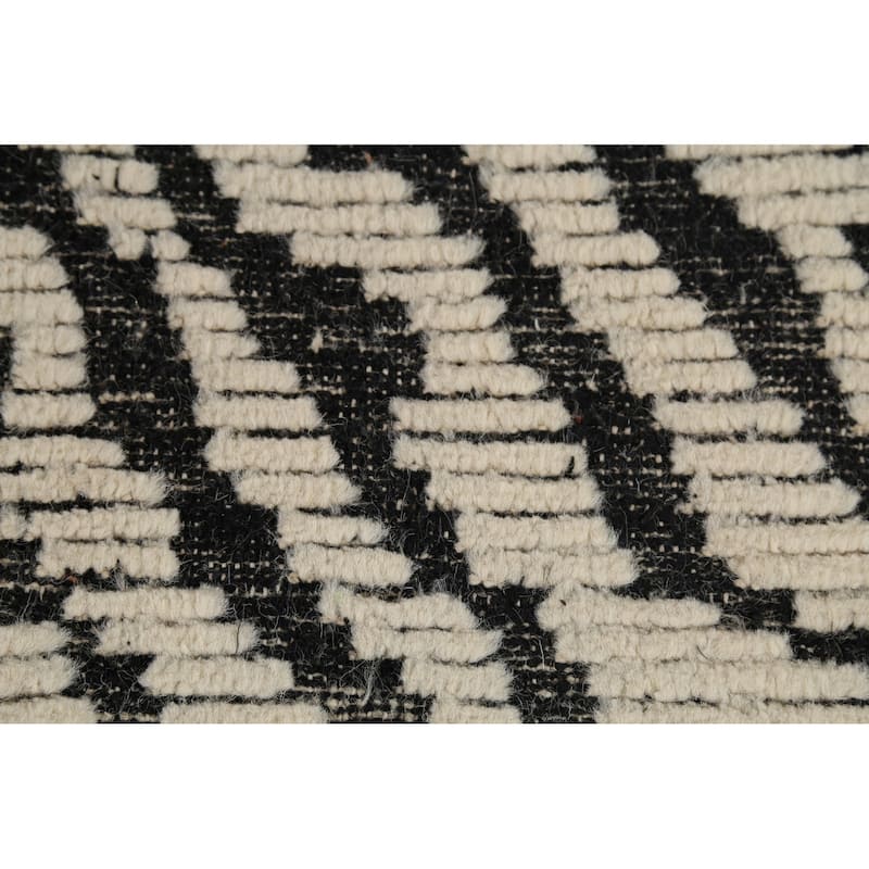 All-Over Abstract Moroccan Area Rug Handmade Wool Carpet - 9'1"x 12'0"