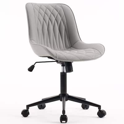 Modern Office Chair, Leather Swivel Office Chair for Home Office