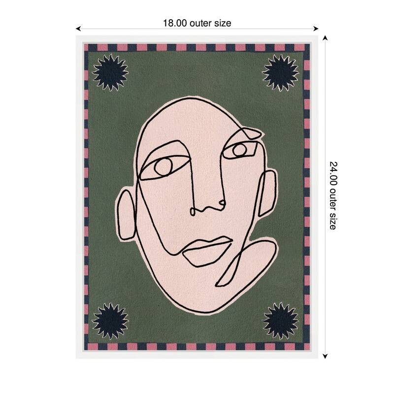 Kate and Laurel Sylvie Under The Sun 5 Framed Canvas by Shatha Al Dafai