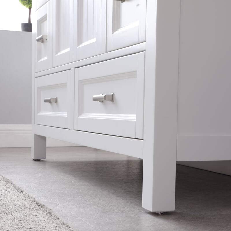 Altair Isla Single Bathroom Vanity Set and Aosta White Countertop with Mirror