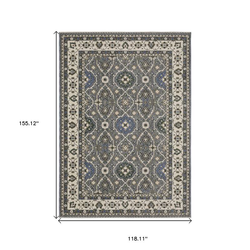 HomeRoots Oriental Traditional Rectangle Area Rug - 155.12 in. x 118.11 in. x 0.28 in.