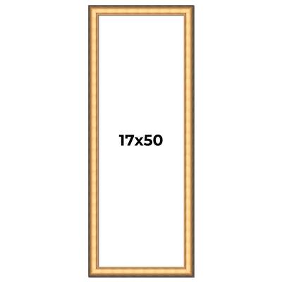 17x50 Frame Gold Plein Aire Solid Wood Picture Frame Width 2 Inches |