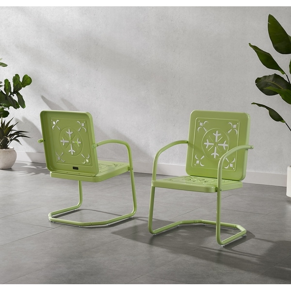 Crosley Azalea 2-Piece Retro Outdoor Chair Set - On Sale - Bed