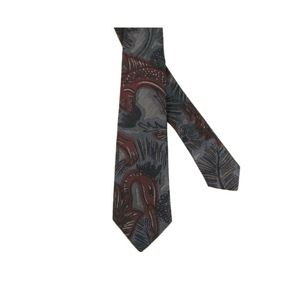 burgundy burberry tie