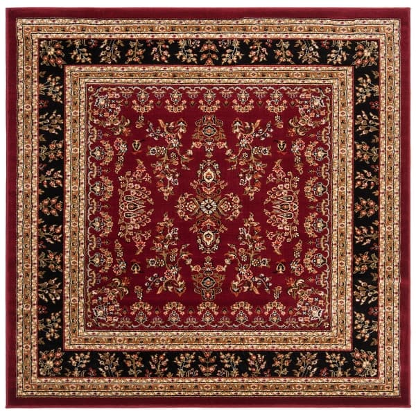 slide 2 of 2, SAFAVIEH Lyndhurst Kuralay Traditional Oriental Rug 6' Square - Red/Black - Square