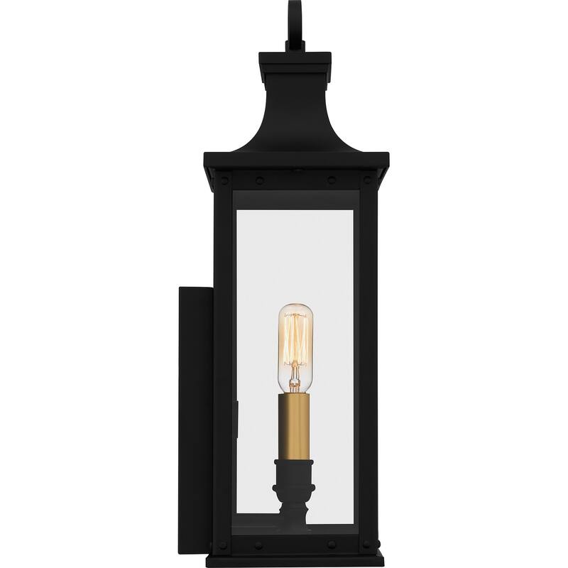 Abernathy 1-Light Matte Black Outdoor Wall Lantern