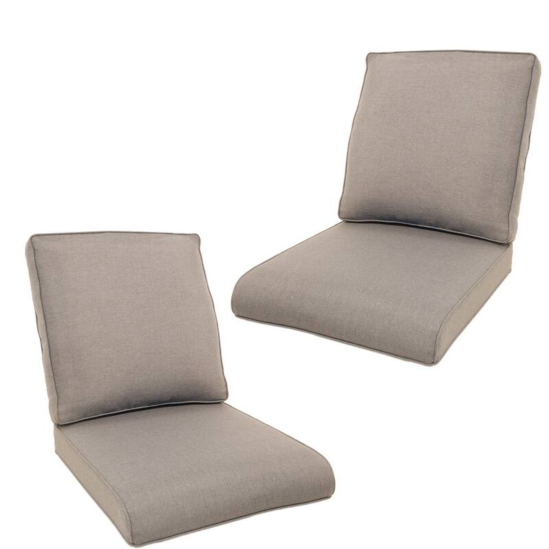 Pocassy 22x25x4" Cushion for Outdoor Swivel Chairs Sofa Set - Grey Cushion - 2 Set Seat & Back Cushion
