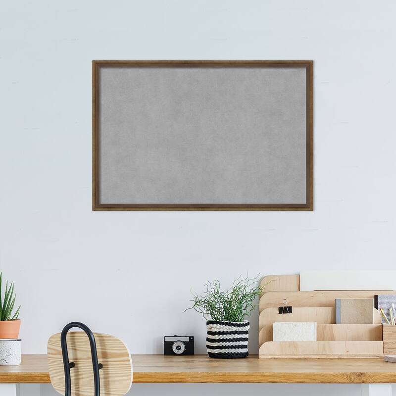 Amanti Art Lucie Light Bronze Framed Magnetic Board