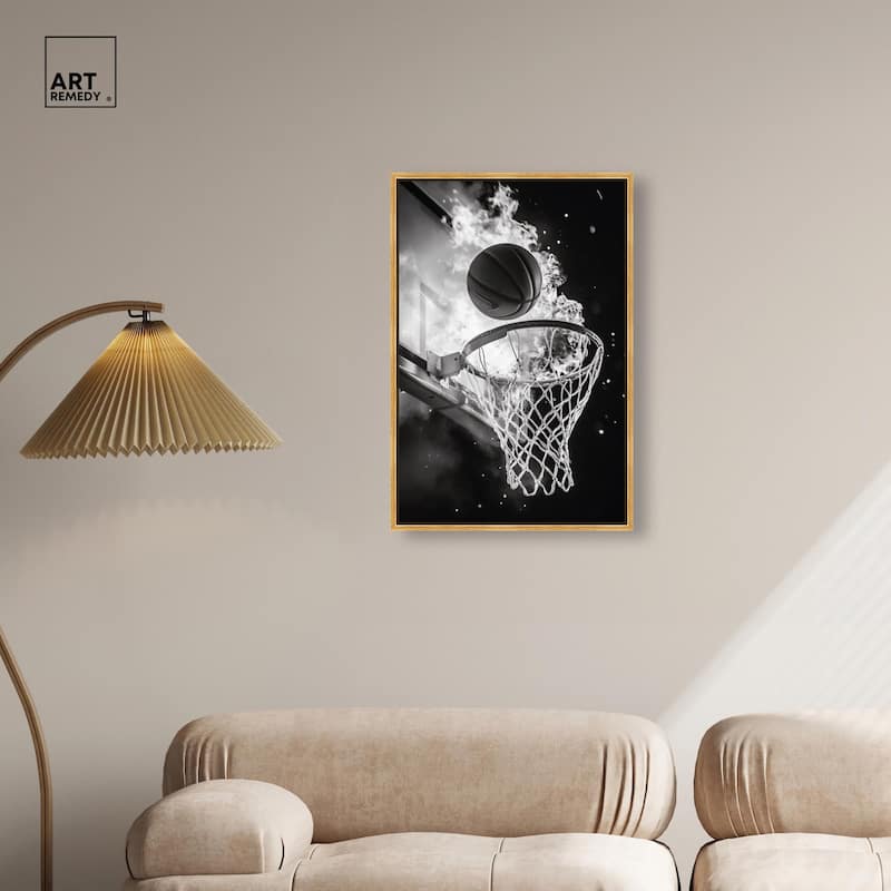 Scorch Some Hoops Canvas by Art Remedy