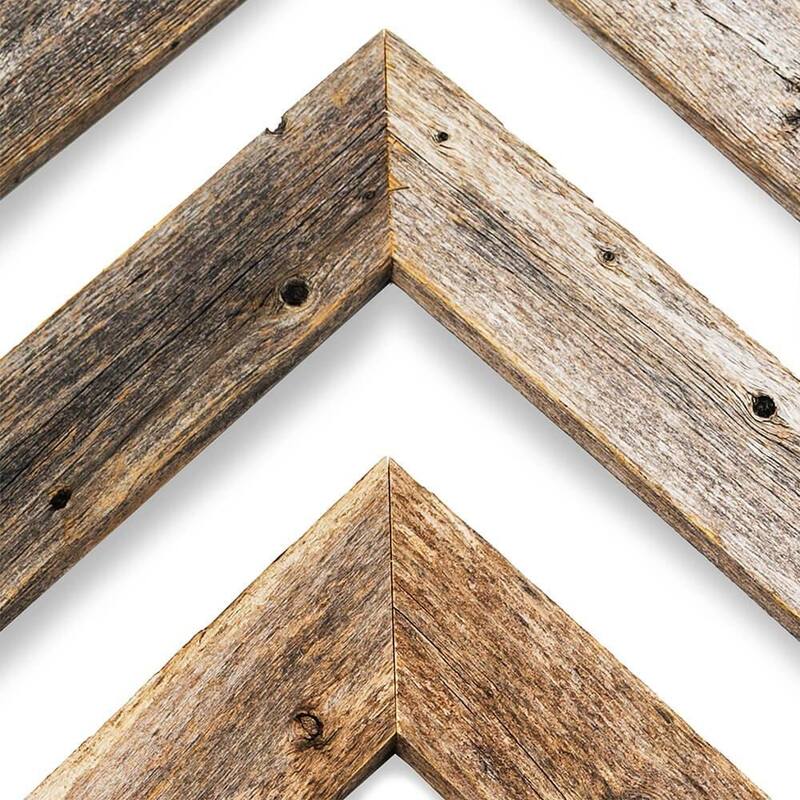 HomeRoots Set of Three Gray Distressed Wood Hanging Dimensional Sculptures - 11 W x 1 D x 14 H