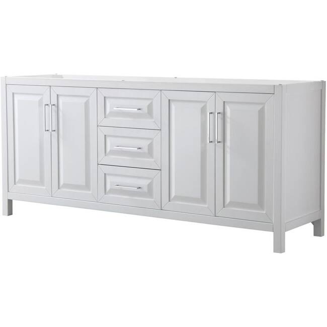 Wyndham Collection Daria 79" Double Free Standing Vanity Cabinet Only