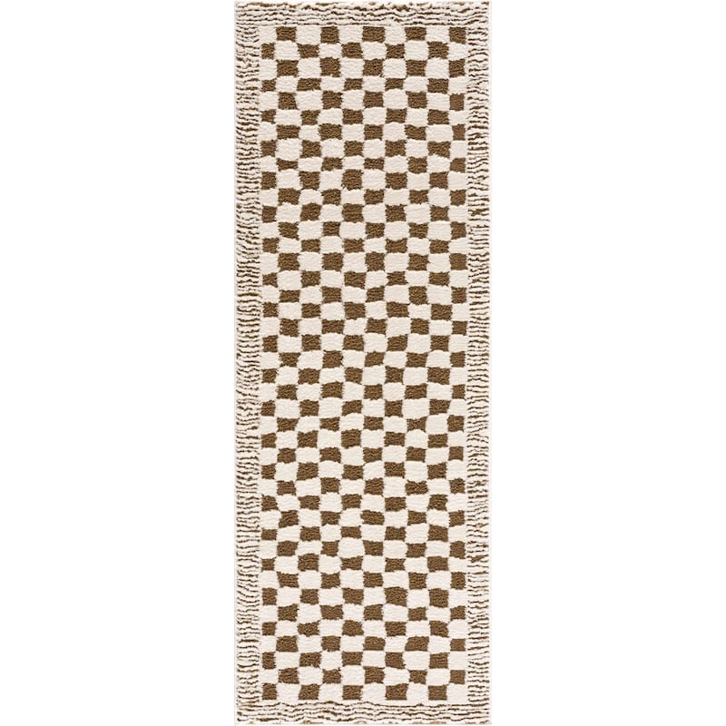 Hauteloom Leryn Hallway, Kitchen Runner Rug - High Pile - Off White - 2'8" x 7'3"