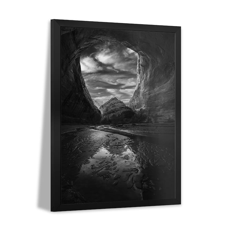 Coytote Gulch Black And White Premium Framed Poster by Dustin LeFevre