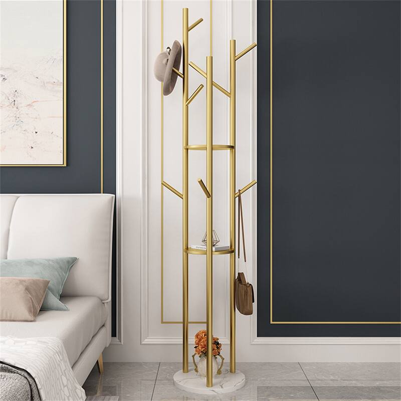 Marble Clothes Rack Mobile Clothes Storage Rack