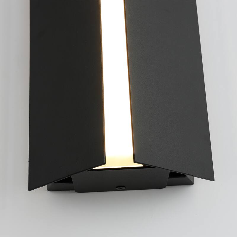 Modern Black Outdoor Wall Lights Linear Dimmable LED Wall Sconce Lights