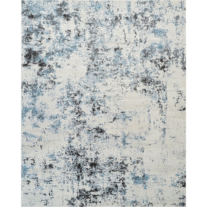 High-Low Pablo Rug - 8'9" x 11'10" - Blue/Ivory