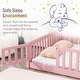 preview thumbnail 60 of 78, Twin/Full/Queen Size Floor Bed with Safety Guardrails, Toddler Floor Bed for Girls and Boys