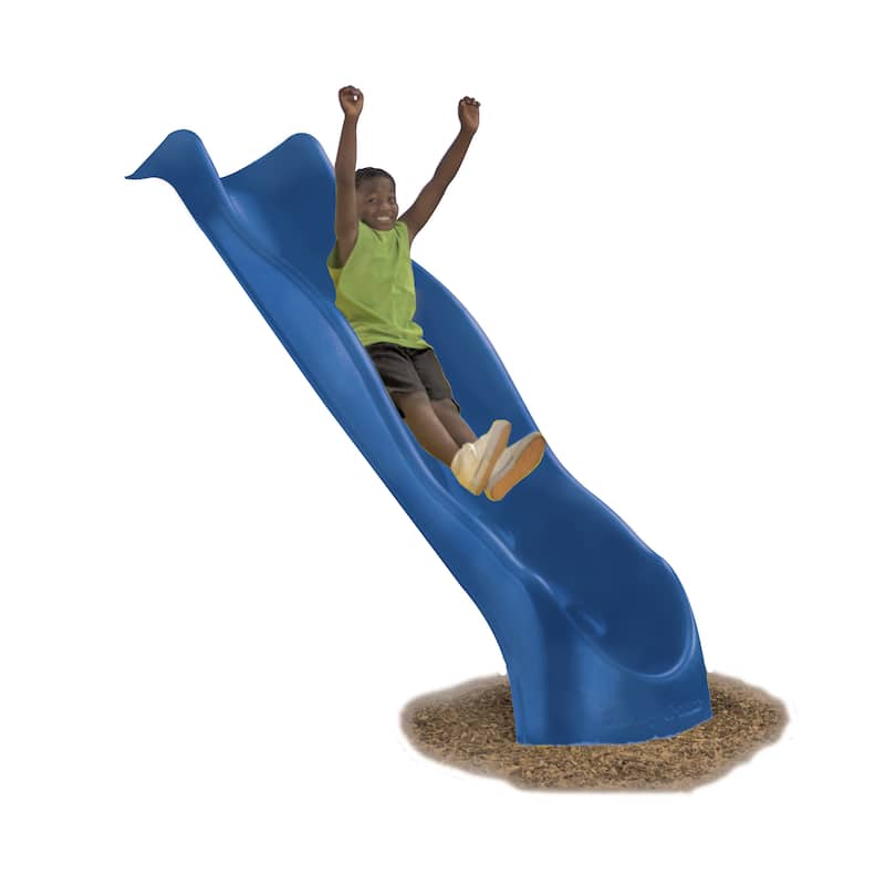 Swing-N-Slide Blue Super Speedwave Slide - Mounts to 5' - 5'6" Platform - 119" L x 28" W x 15" H