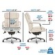 preview thumbnail 19 of 65, La-Z-Boy Sutherland Quilted Leather Executive Office Chair - High Back with Lumbar Support