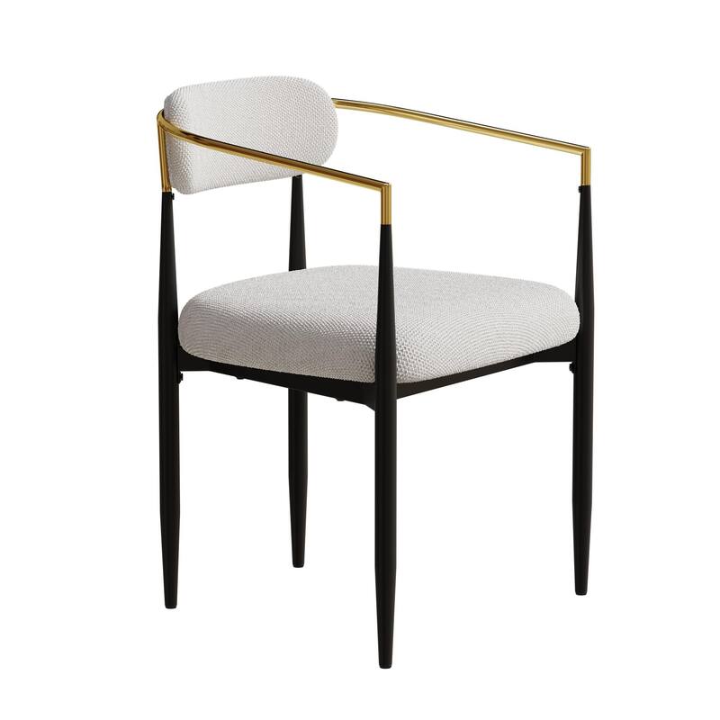 Modern Teddy Velvet 2 Piece Kitchen Dining Chair with Upholstered, Metal Legs for Dining Room Living Room Bedroom Reading Room