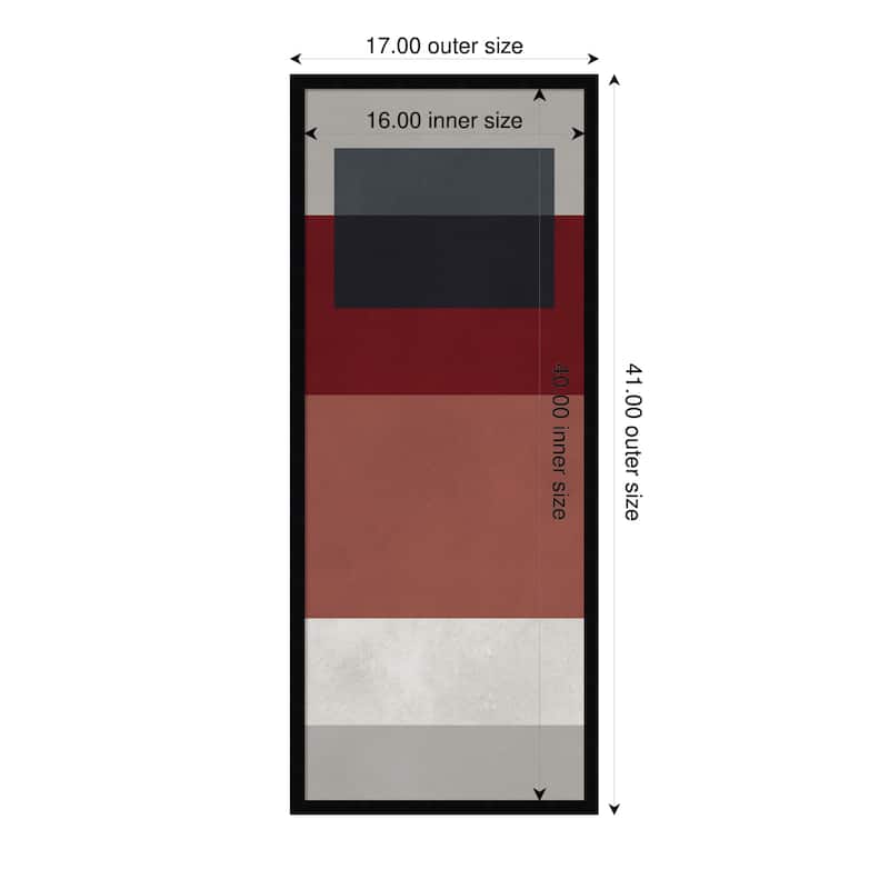 Amanti Art Framed Fabric Pinboard Overlapping geometry 8 by Vitor Costa Printed Bulletin Board - Board Size 16 x 40