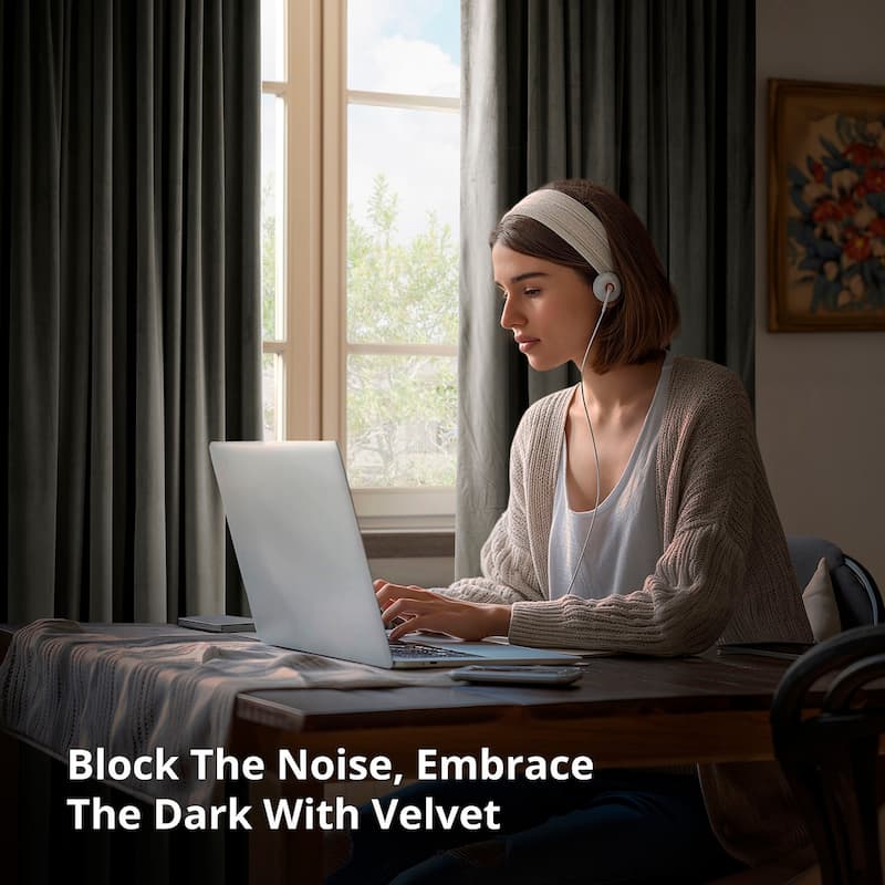 Exclusive Fabrics Signature Velvet Blackout Curtain 108 Inches Long (1 Panel)